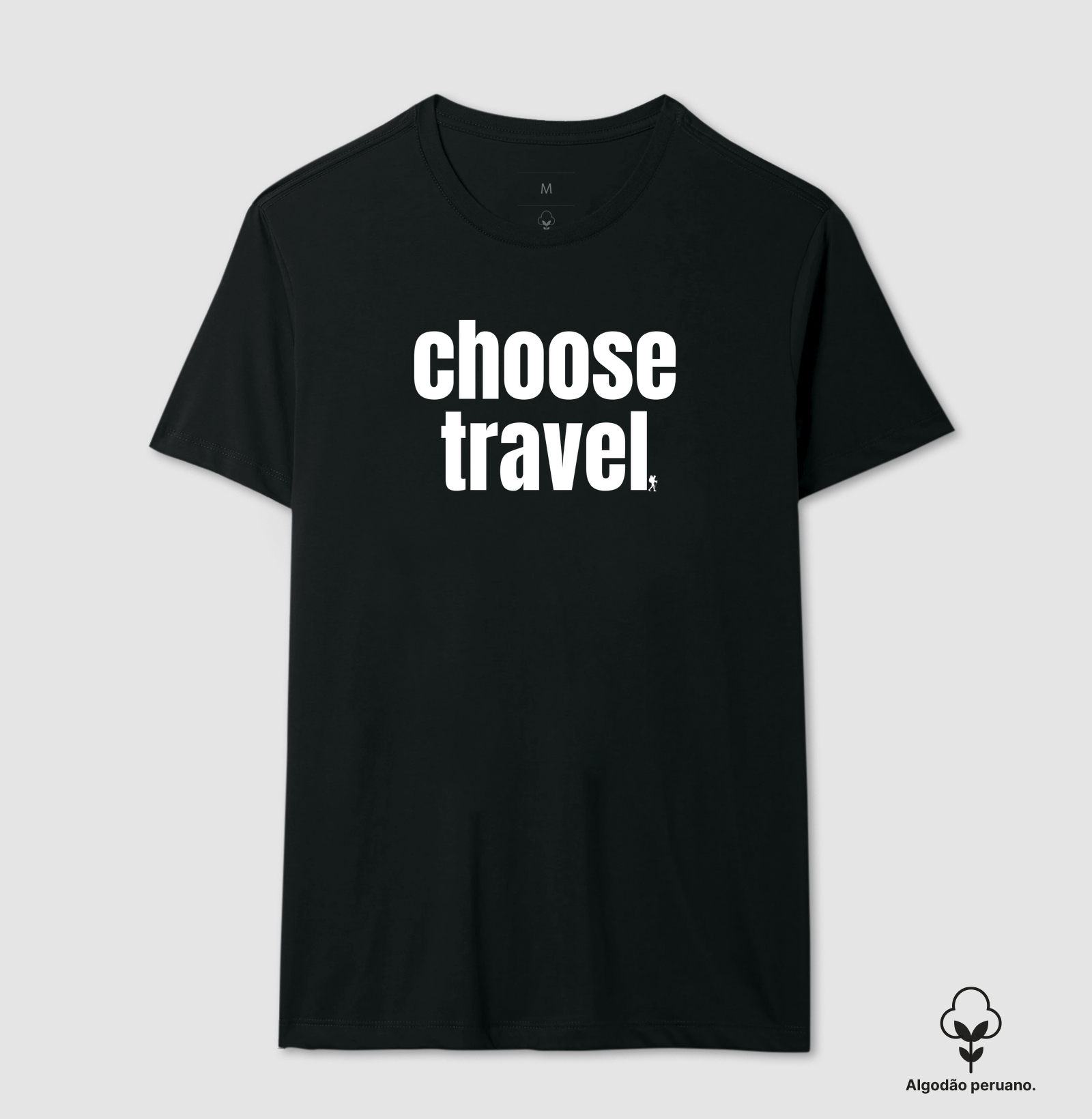 Camiseta Choose Travel | Frase Viagem Bold Minimalista | Colecao Viciados em Viagem - Imagem 6