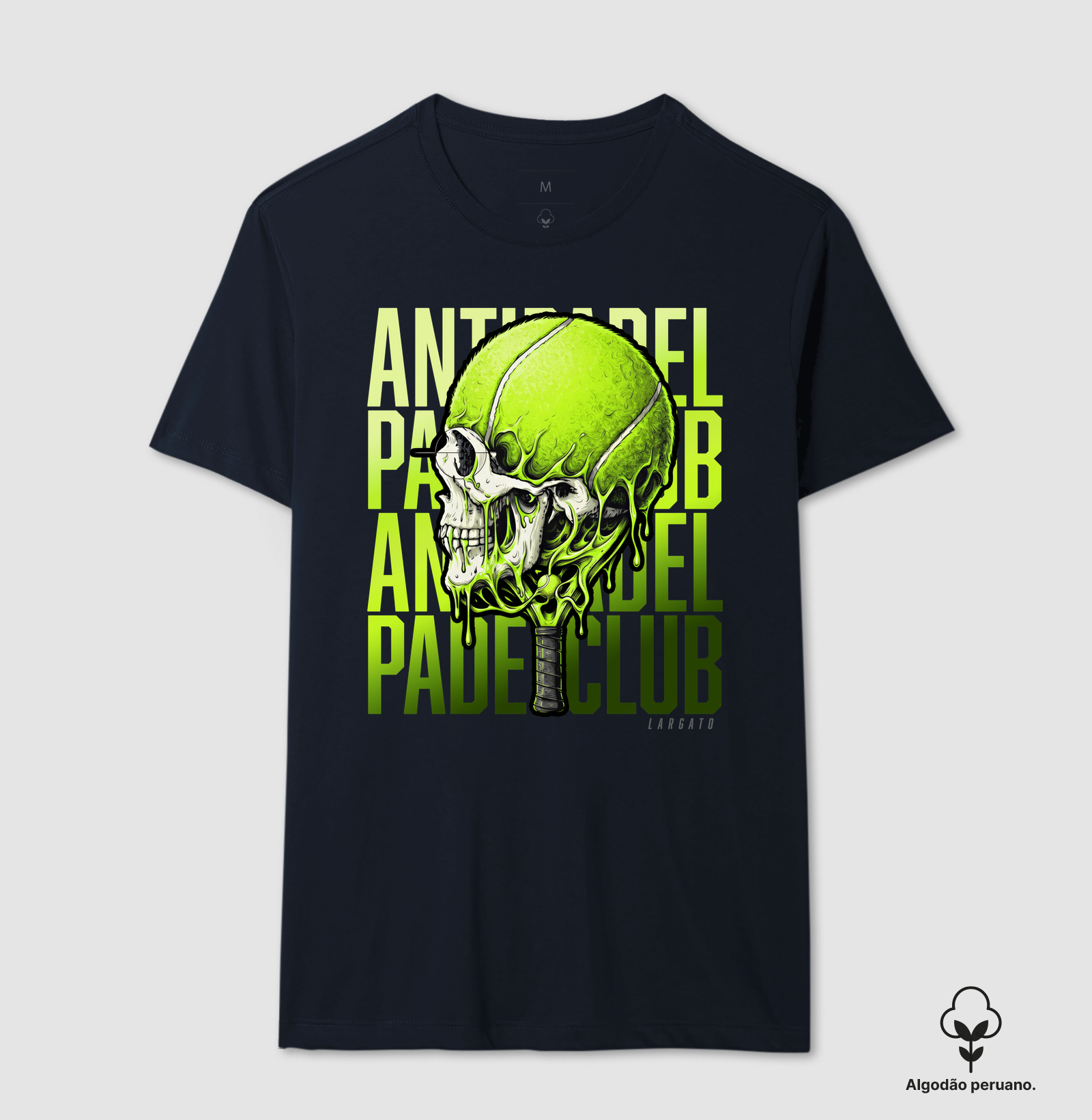 Camiseta Anti-Padel Caveira Verde - Imagem 9