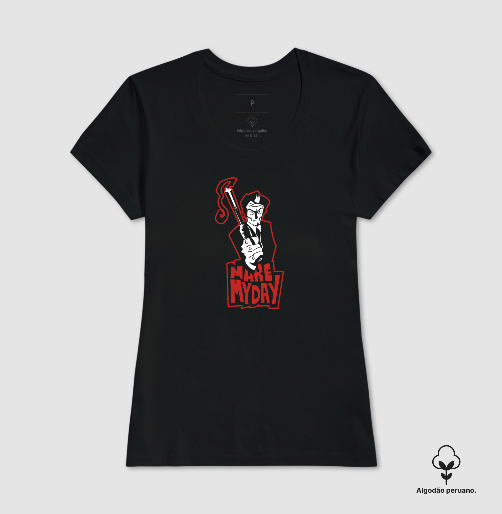 Camiseta Algodão Peruano Faça o meu dia - Imagem 4