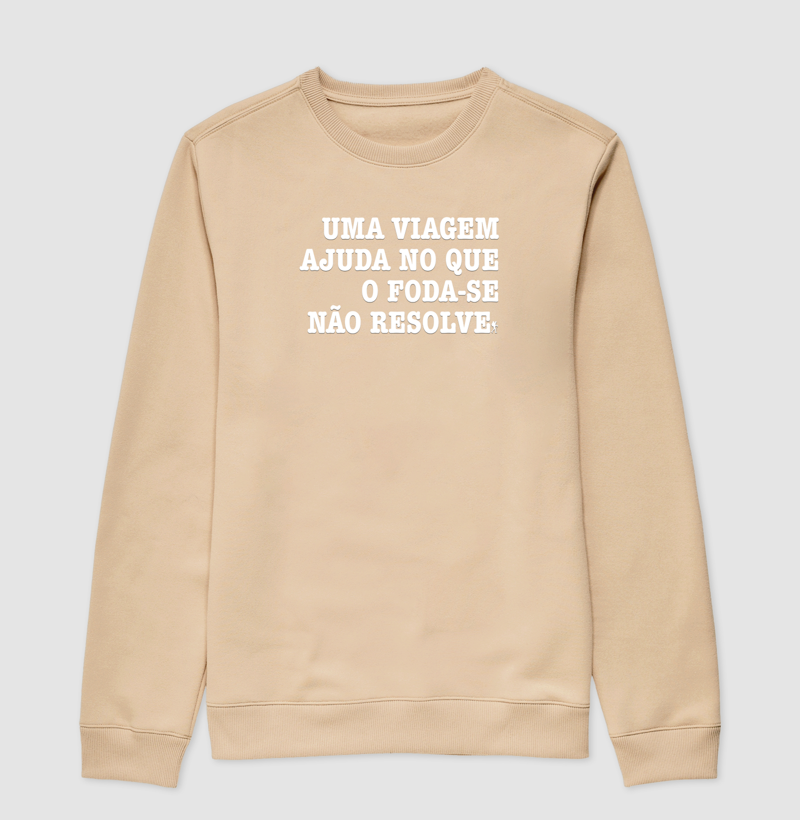 Camiseta Uma Viagem Ajuda no que o Foda-se Nao Resolve | Humor Viagem Bold | Colecao Viciados em Viagem - Imagem 3