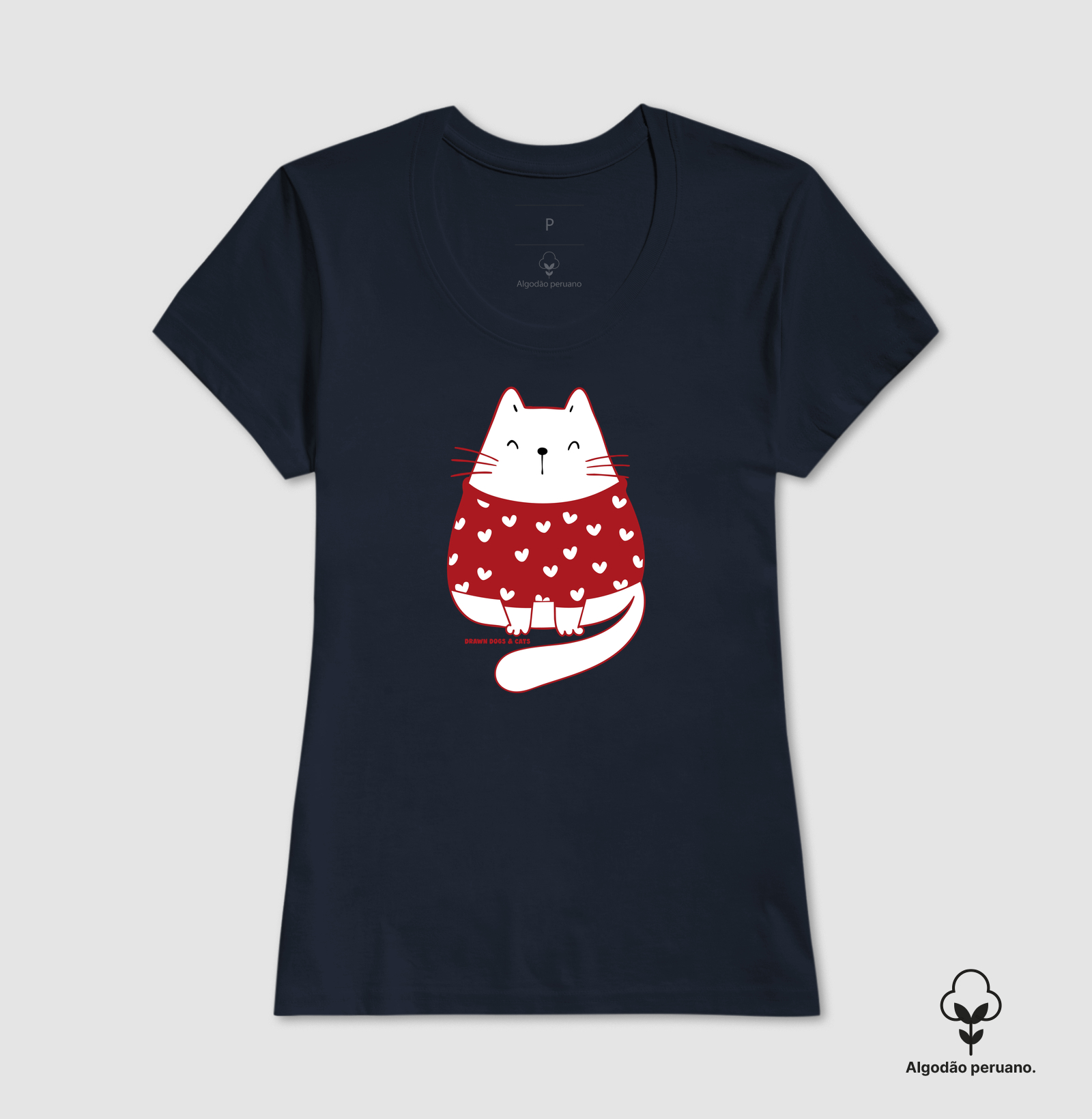 Gata branca de suéter vermelho - Imagem 4