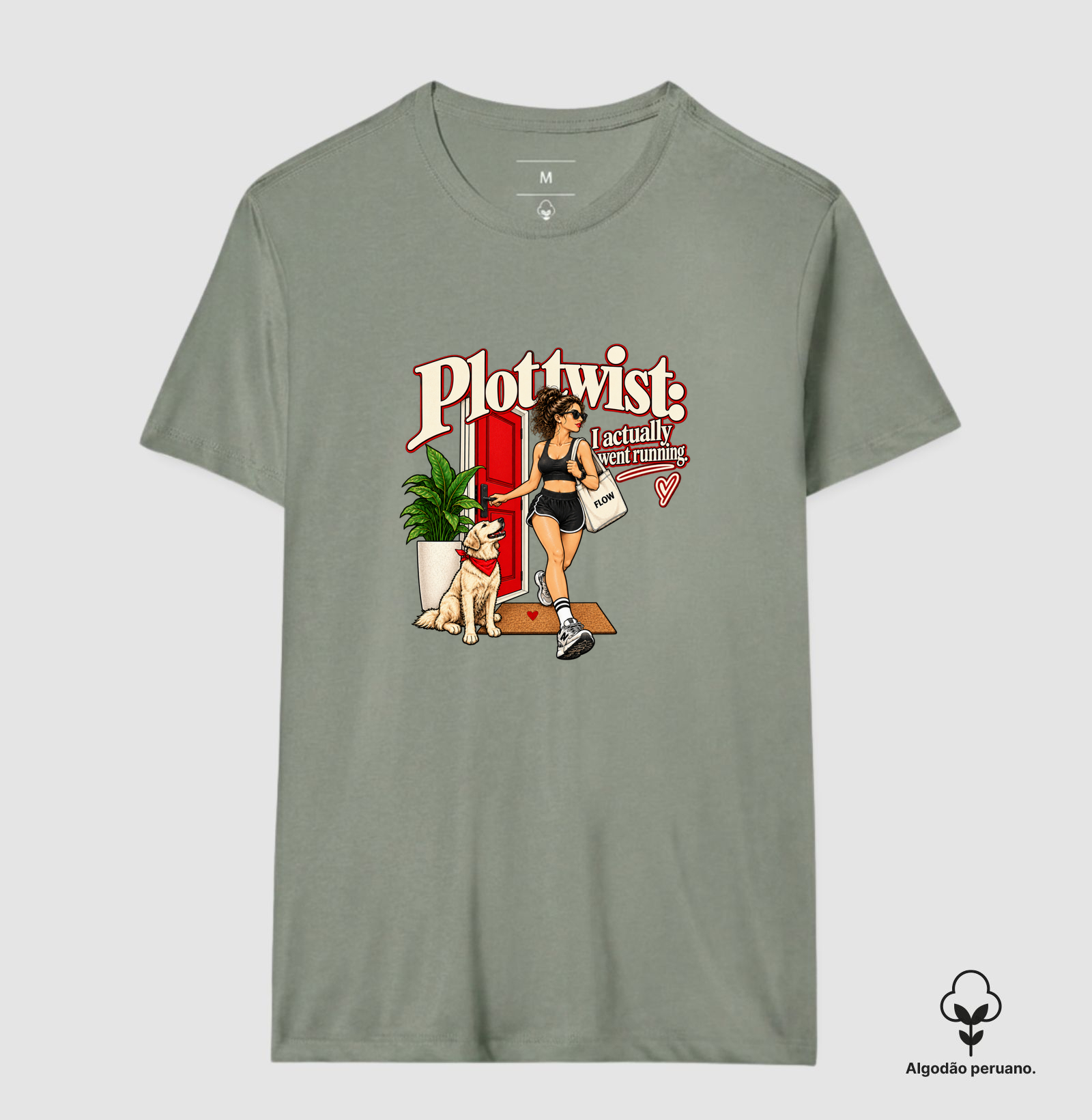 Camiseta Algodão Peruano Corrida - Plot Twist: I Actually Went Running - Imagem 2