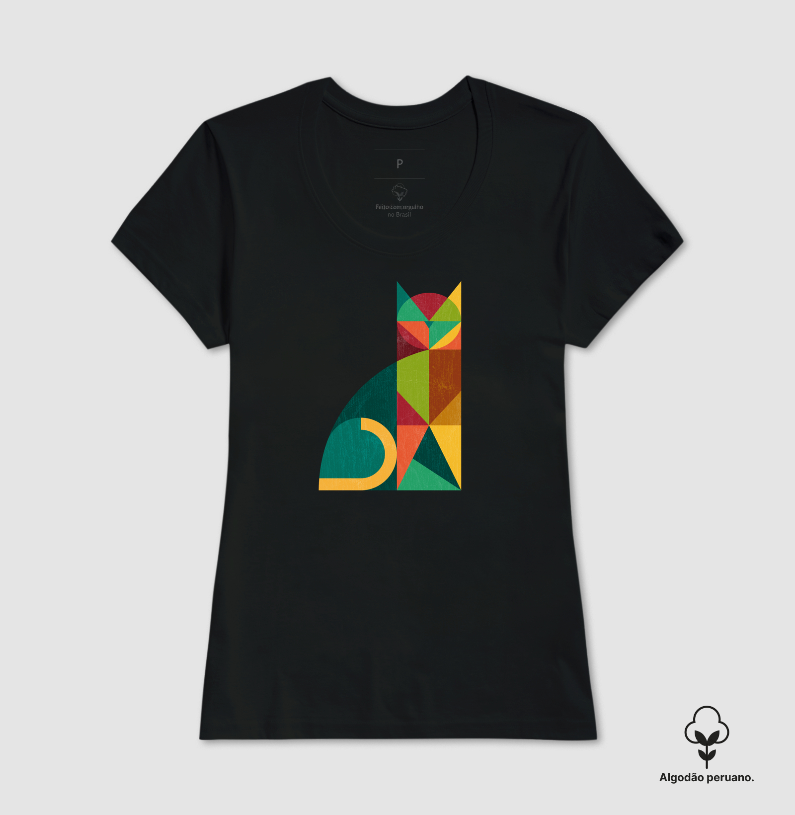 Camiseta Algodão Peruano Gatométrica - Imagem 3