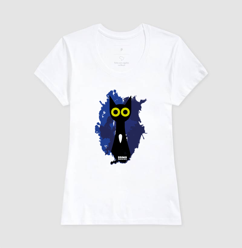 Gato preto com fundo azul - Imagem 7
