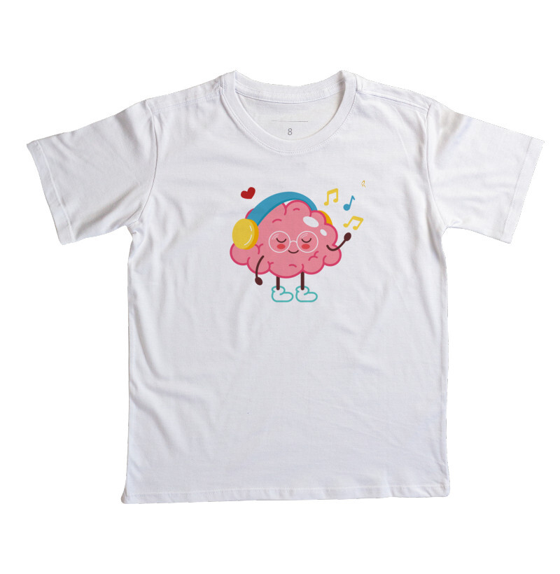 Camiseta Infantil - Cérebro musica