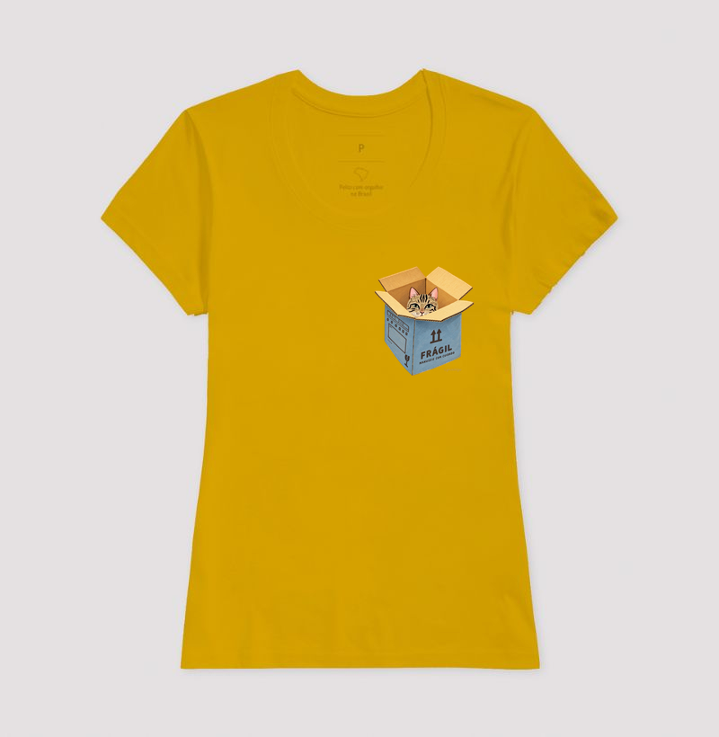 Camiseta Gato Frágil na Caixa - Imagem 15