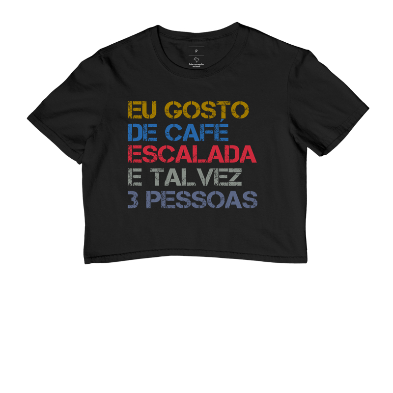 Camiseta Cropped Falésia & Magnésio | Café, Escalada & Pouca Gente - Imagem 3