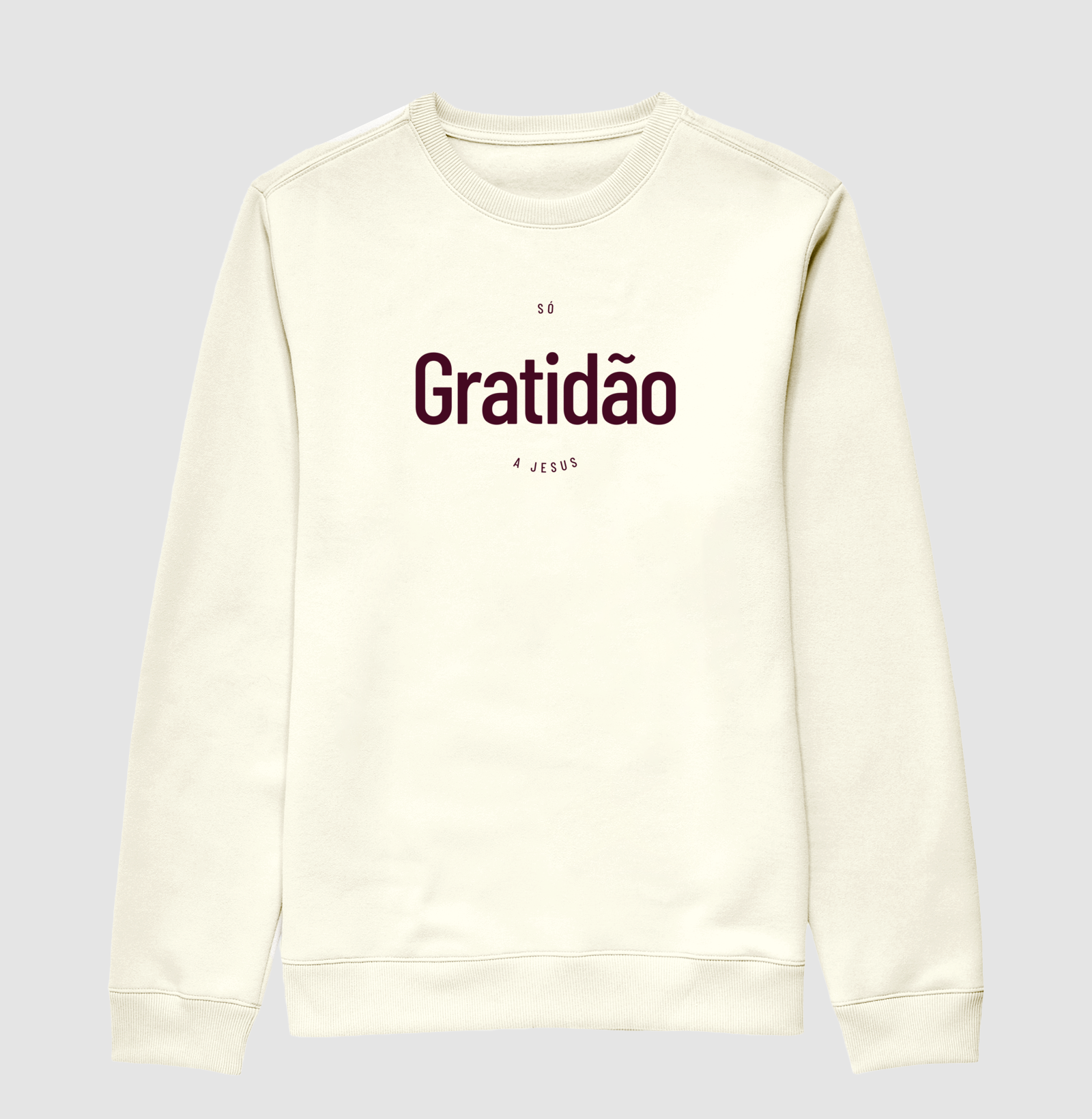 Suéter Moletom Off White Gratidão a Jesus