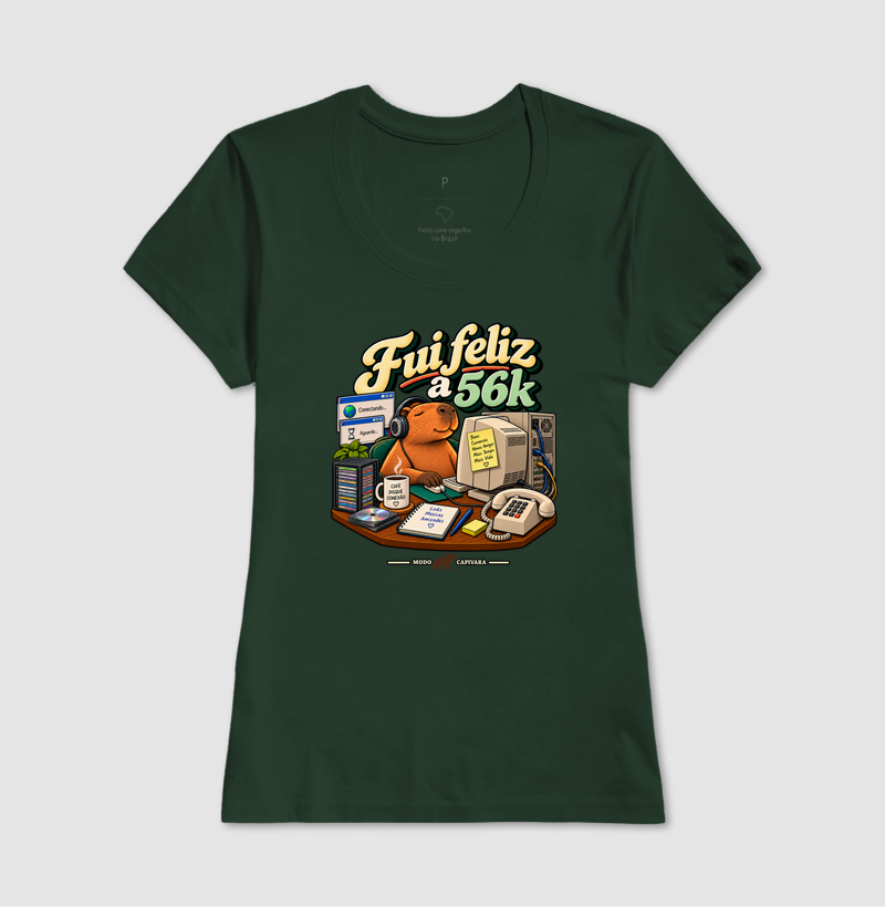 FUI FELIZ A 56K - Modo capivara - Camiseta - Imagem 15