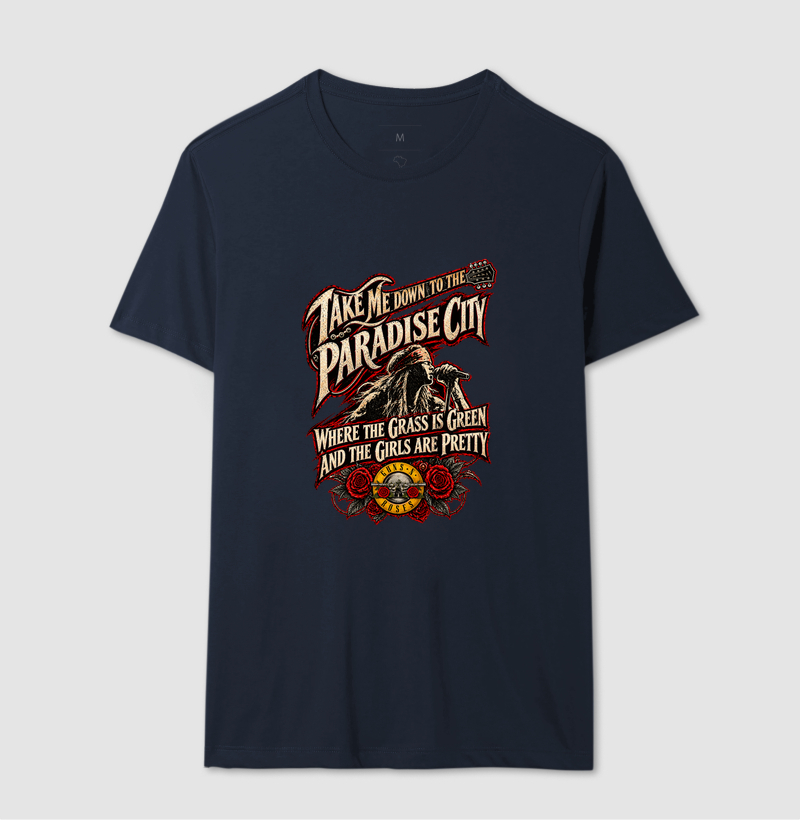 Camiseta Rock Paradise City – Guitarra e Rosas | Iron Malte - Imagem 6