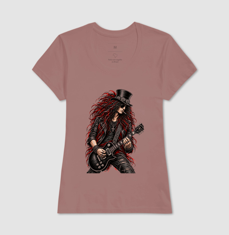 Camiseta Rock Guitarrista Vintage – Estampa Line Art Rebelde - Imagem 17