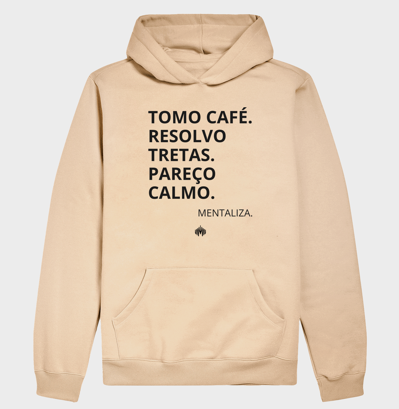 Tomo café. Resolvo tretas. Pareço calmo(a).