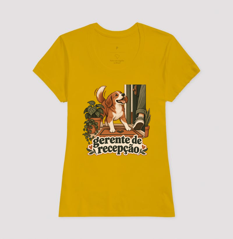 Camiseta Cachorro Recepção "gerente de recepção" | Pelo & Pano - Imagem 15