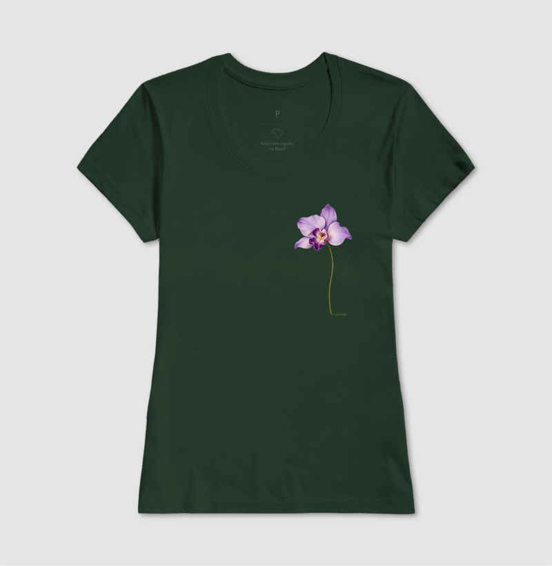 Camiseta Orquídea Lilás (estampa P) - Imagem 9