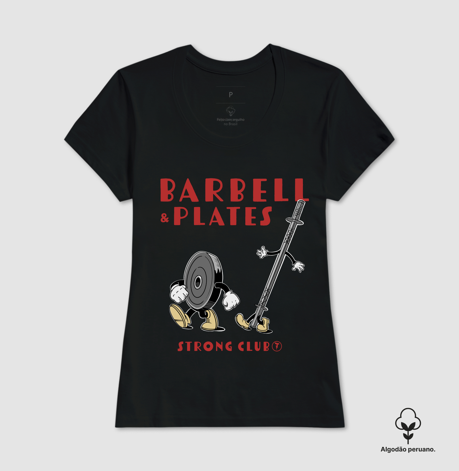 Camiseta Barbell & Plates Strong Club - Imagem 4
