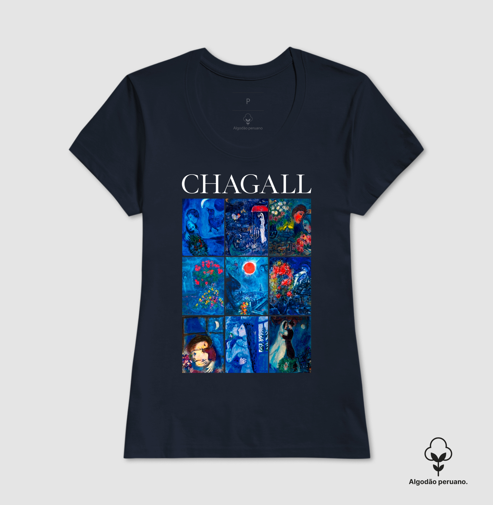 Camiseta Marc Chagall Blue Collection Algodão Peruano  - Imagem 5