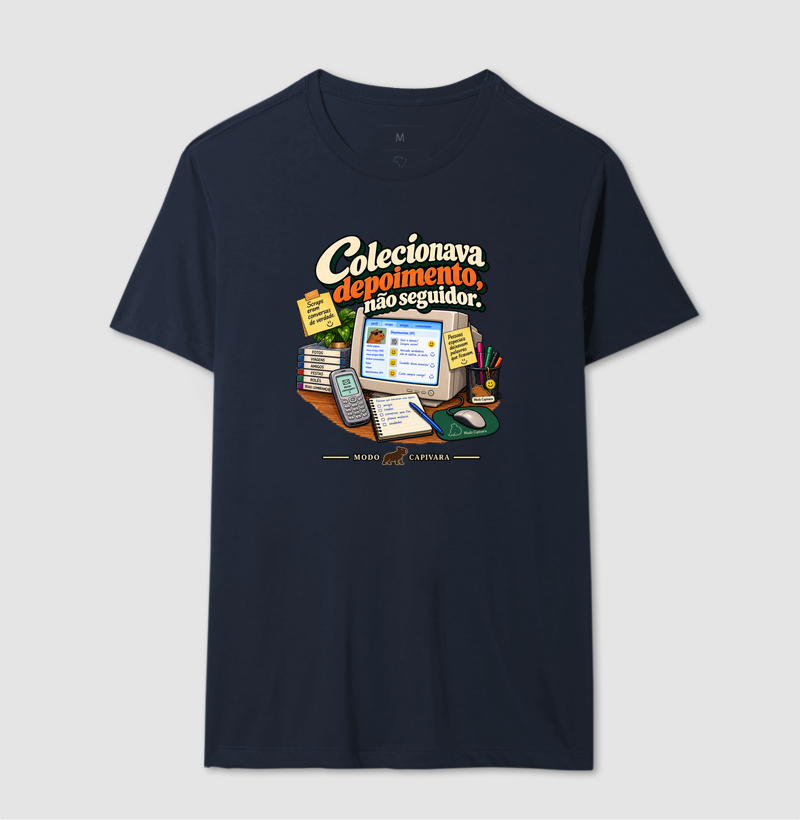 COLECIONAVA DEPOIMENTOS E NÃO SEGUIDORES - Modo Capivara - Camiseta - Imagem 8