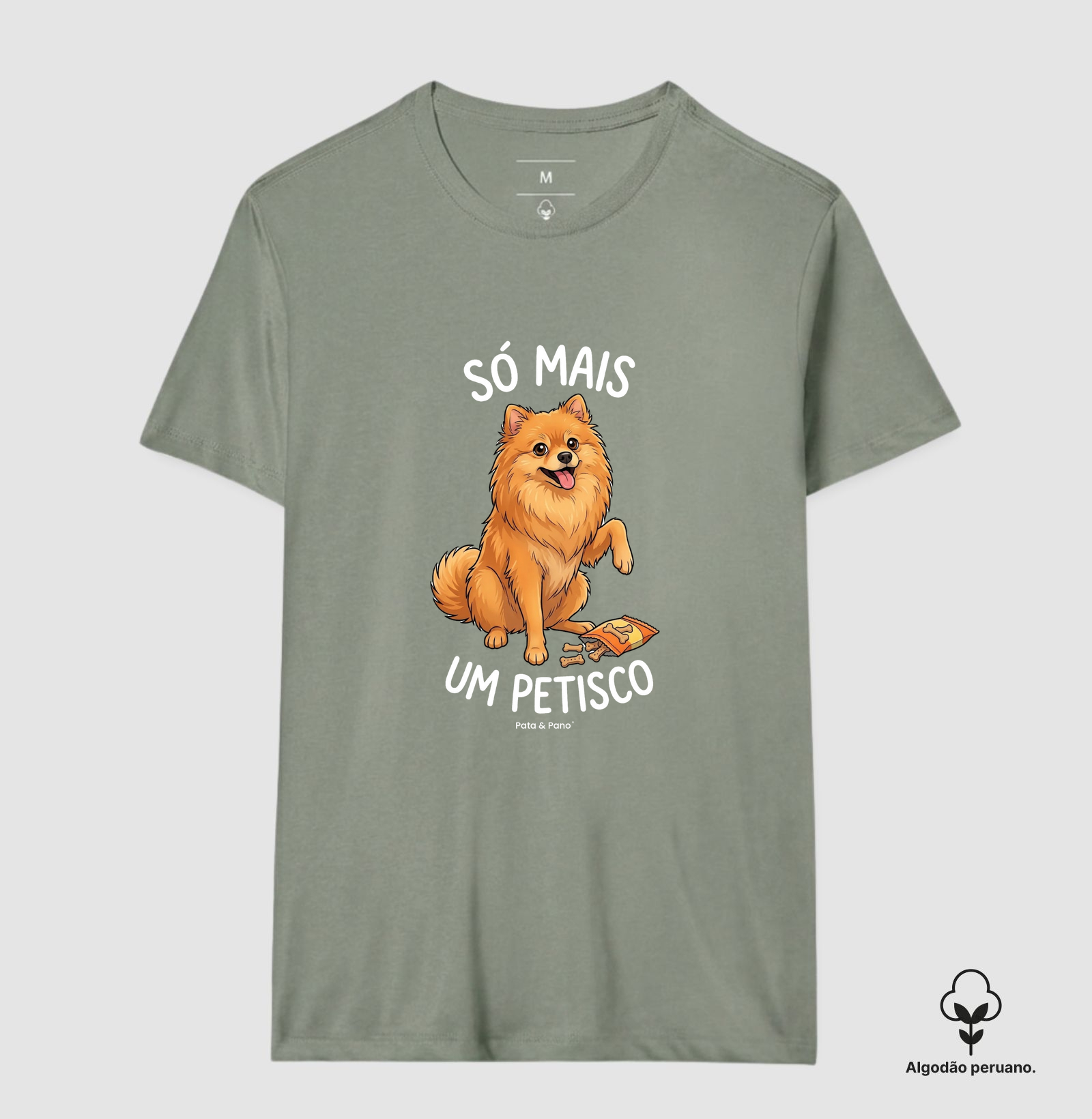 CAMISETA ALGODÃO PERUANO SPITZ ALEMÃO PETISCO - Imagem 4