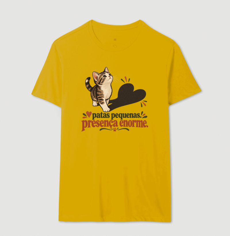 Camiseta Gato "patas pequenas, presença enorme" | Pelo & Pano - Imagem 14