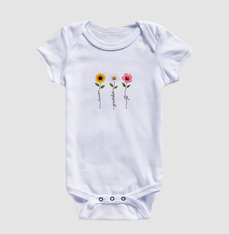 Camiseta Floresça com amor, fé e gratidão. - Imagem 3