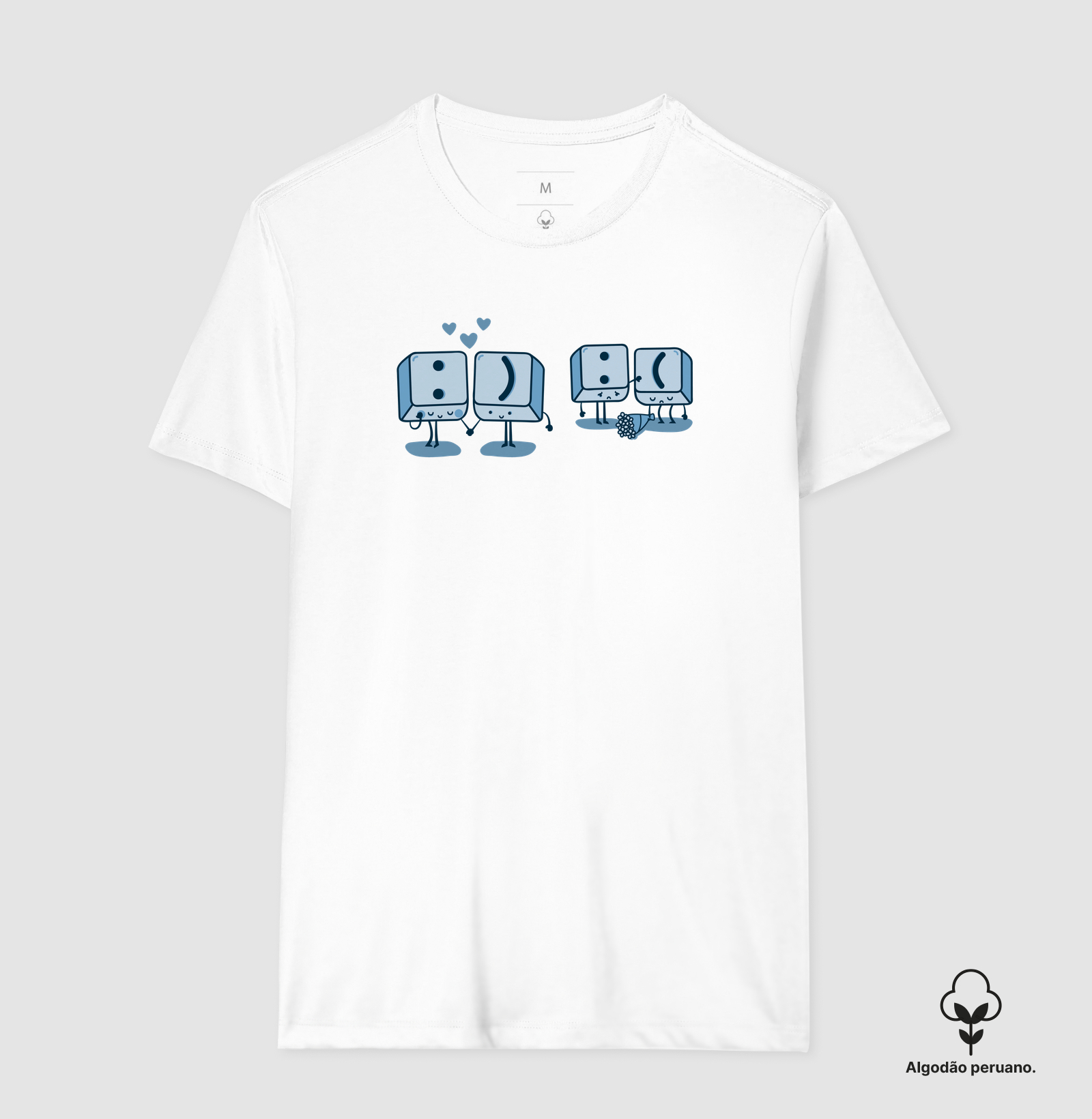 Camiseta Algodão Peruano Sentimentos das Teclas - Imagem 2