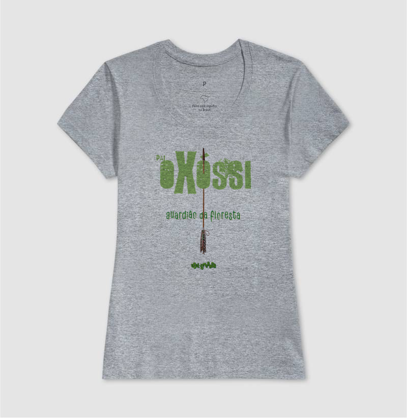 camiseta OXÓSSI guardião da floresta feminina - Imagem 3