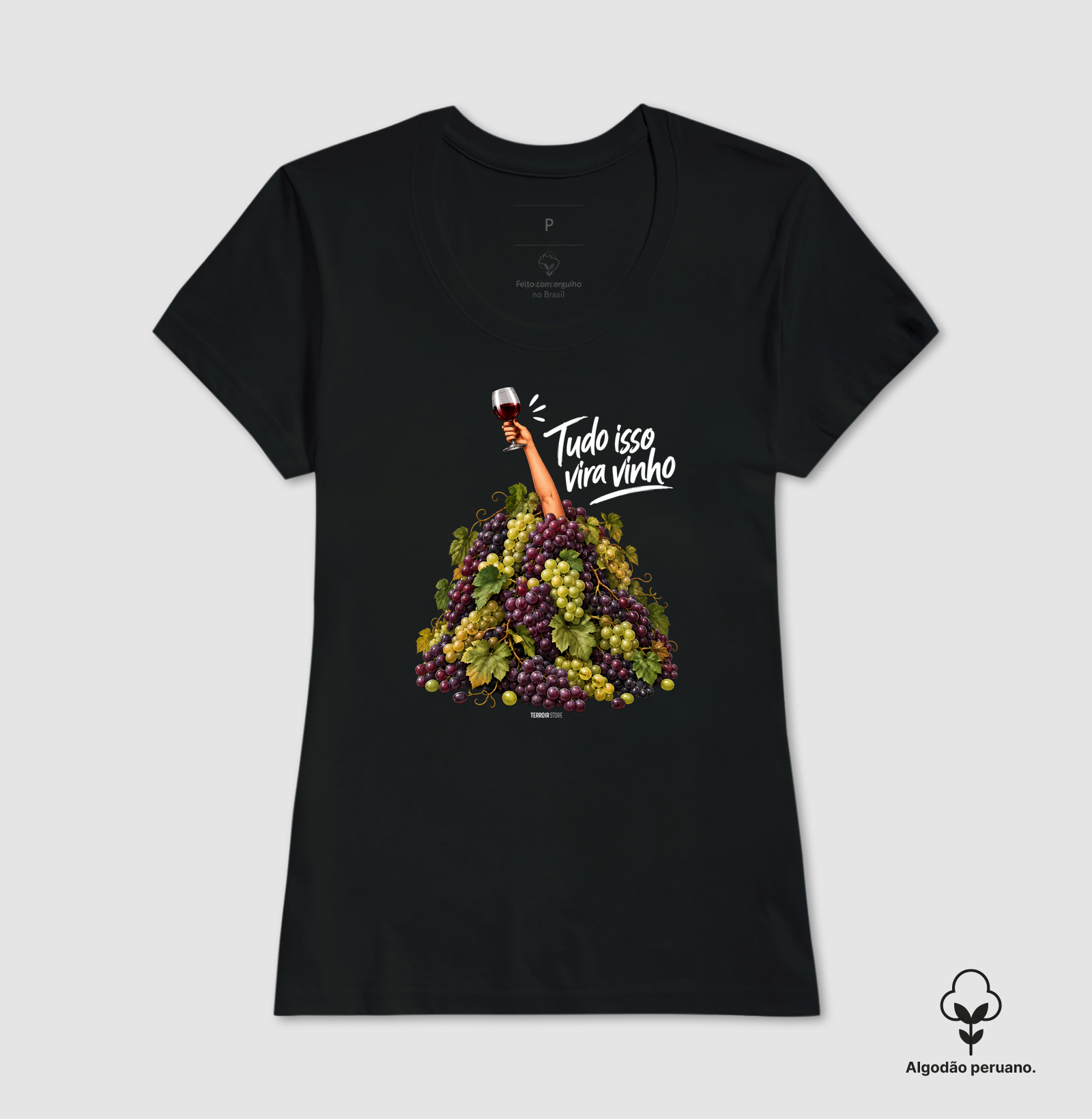 Camiseta “Tudo Isso Vira Vinho” – Humor & Lifestyle - Imagem 5