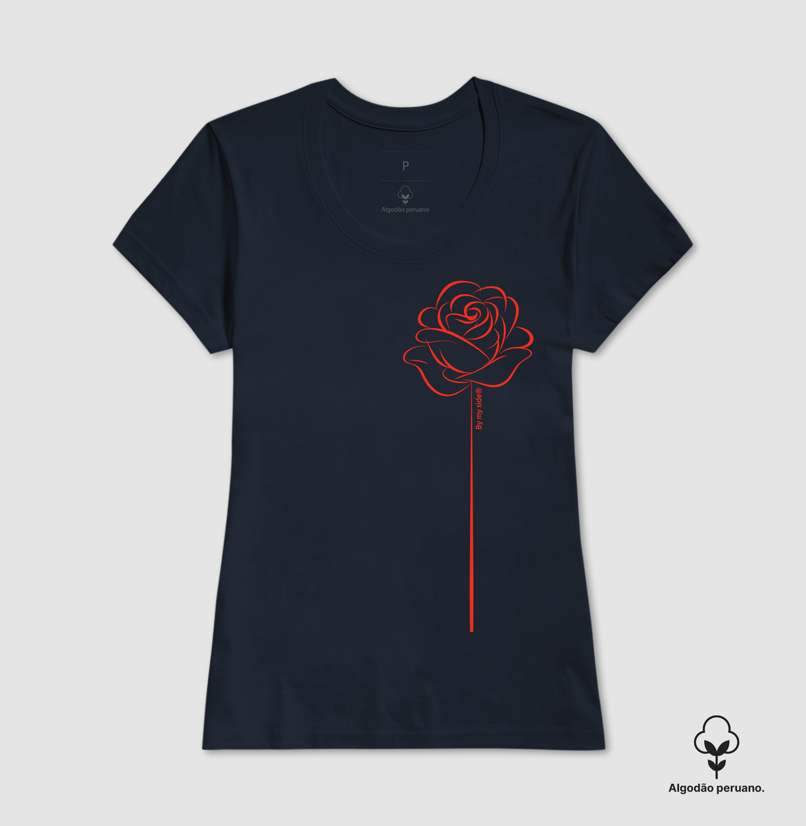 ROSA SOLITÁRIA - Algodão Peruano - Imagem 10