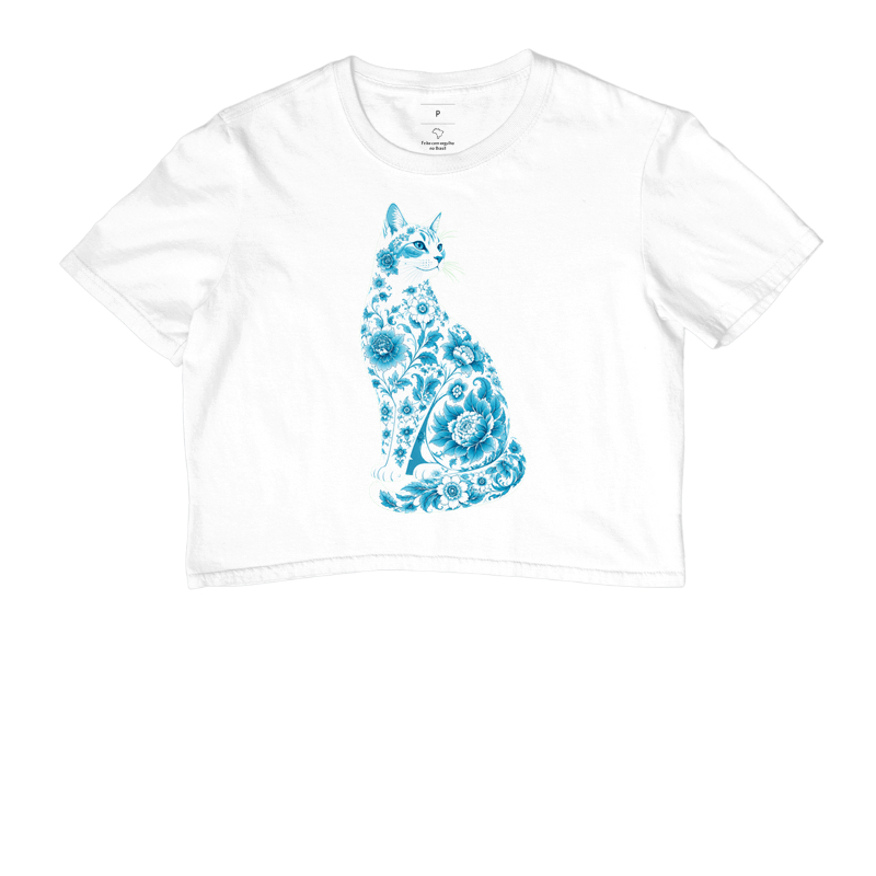 Gato Floral Azul - Imagem 3
