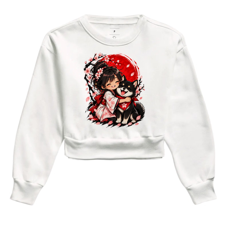 Sakura & Shiba — Amizade que Floresce (Preto) - Imagem 3