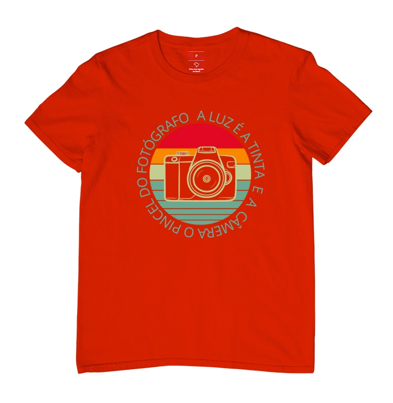 Camiseta feminina a luz é a tinta - Imagem 10