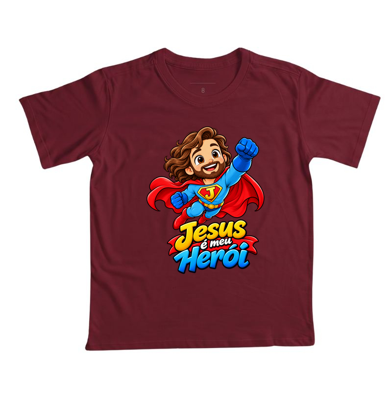 Camiseta Infantil Jesus é Meu Herói - Imagem 4