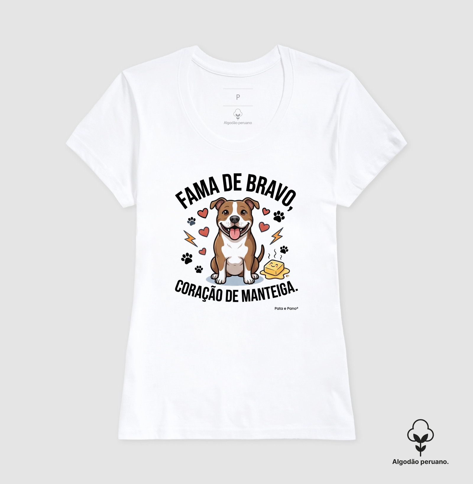 CAMISETA ALGODÃO PERUANO PITBULL FAMA DE BRAVO - Imagem 6