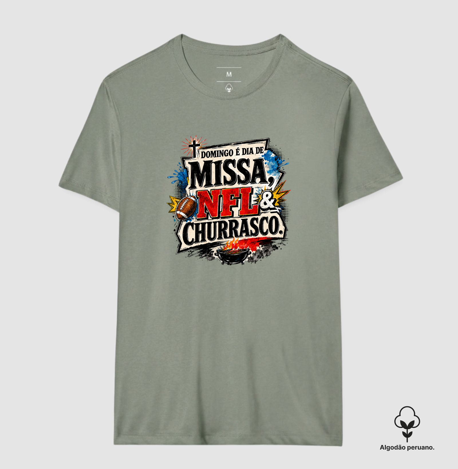 Missa, NFL e Churrasco Streetwear - Algodão Peruano - Imagem 8