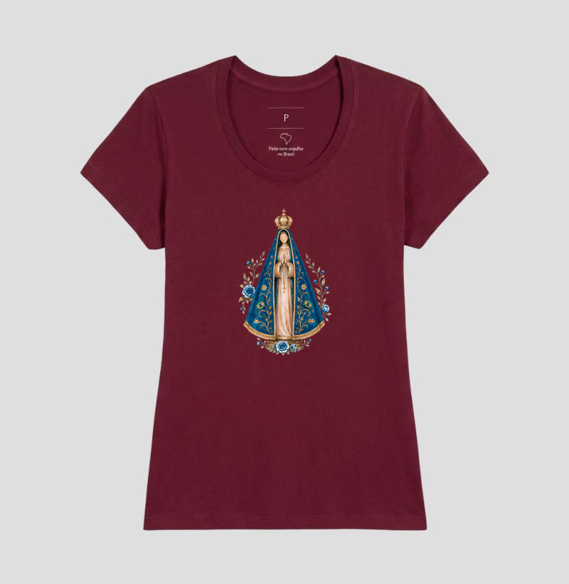 Tshirt N. Sra Aparecida Aquarela - Imagem 11