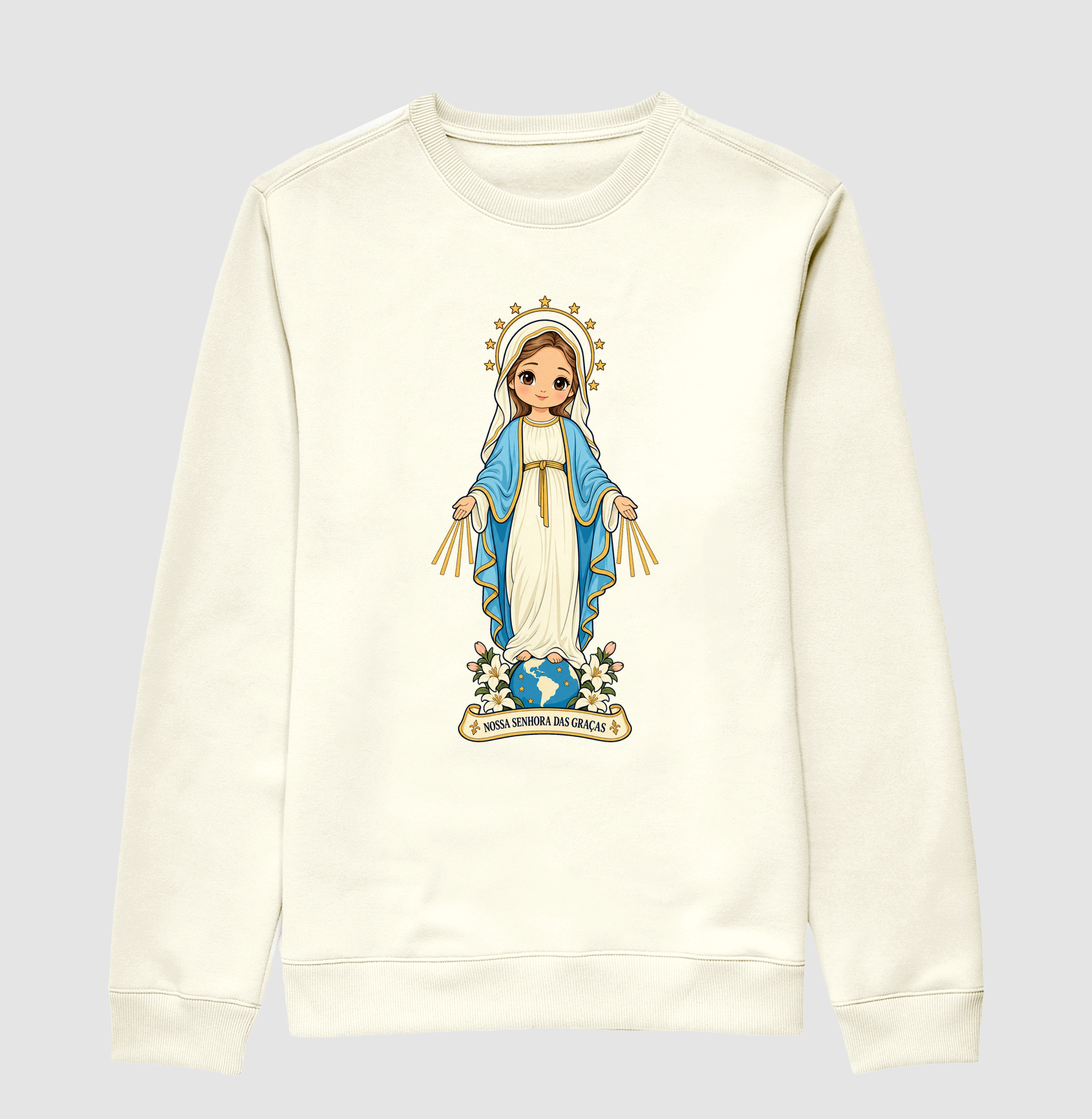 Nossa Senhora das Graças estilo chibi - Imagem 2