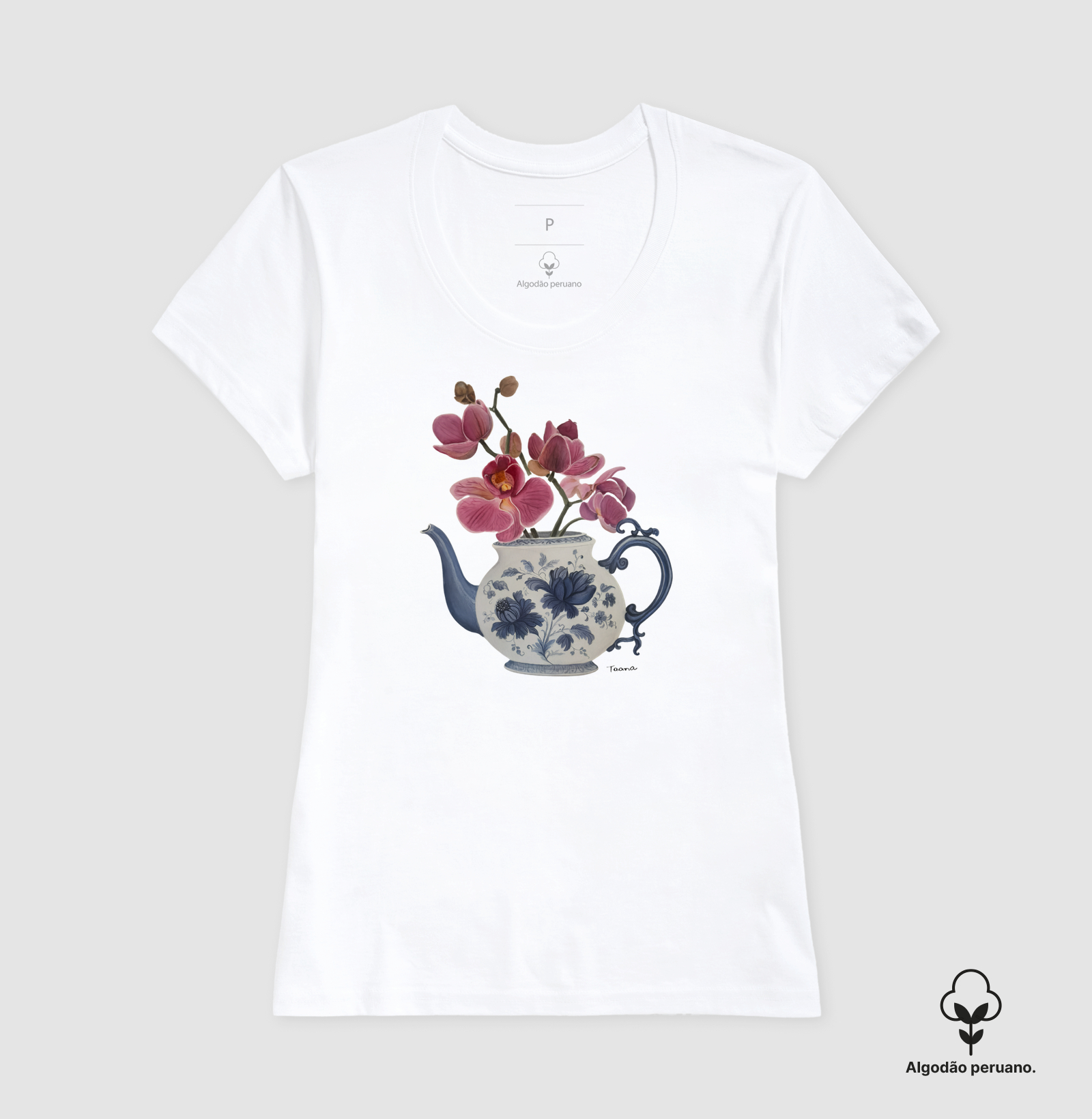 Camiseta Vaso Floral com Orquideas TAANA - Imagem 8