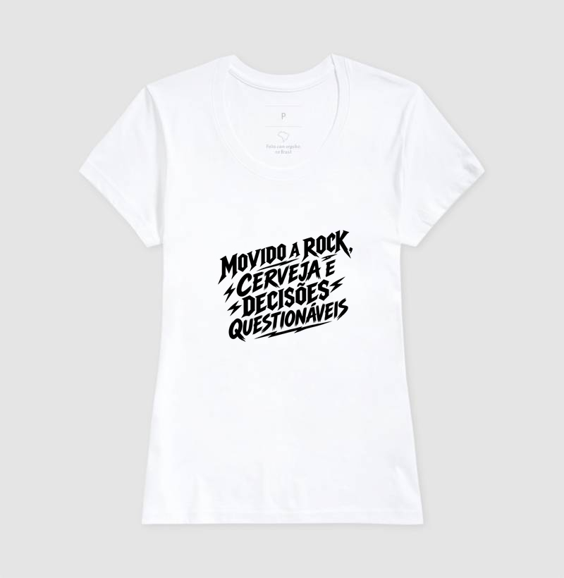 Camiseta Movido a Rock – Cerveja e Decisões Questionáveis - Imagem 5