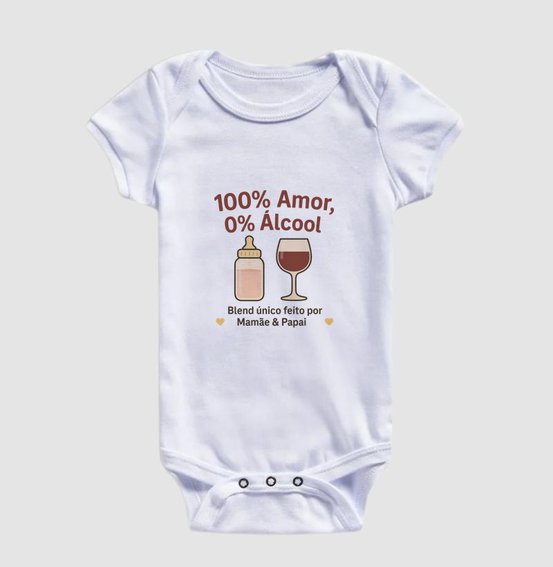 Body Infantil 100% Amor, 0% Alcool - Imagem 2