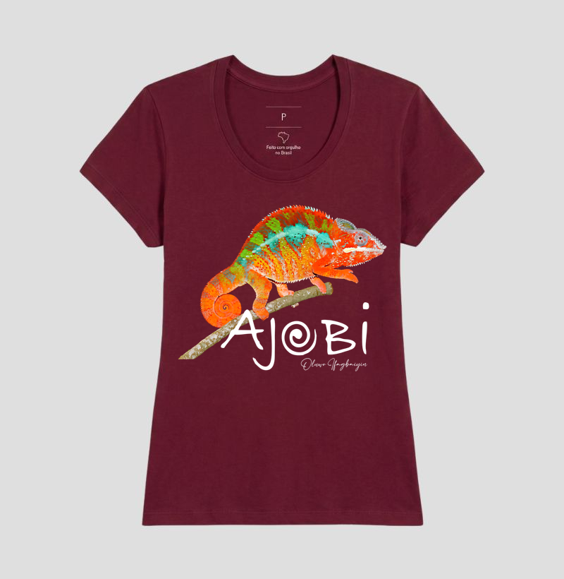 t-shirt 1/2 malha 100% algodão 30.1 penteada Ajobi Camaleão - Imagem 19