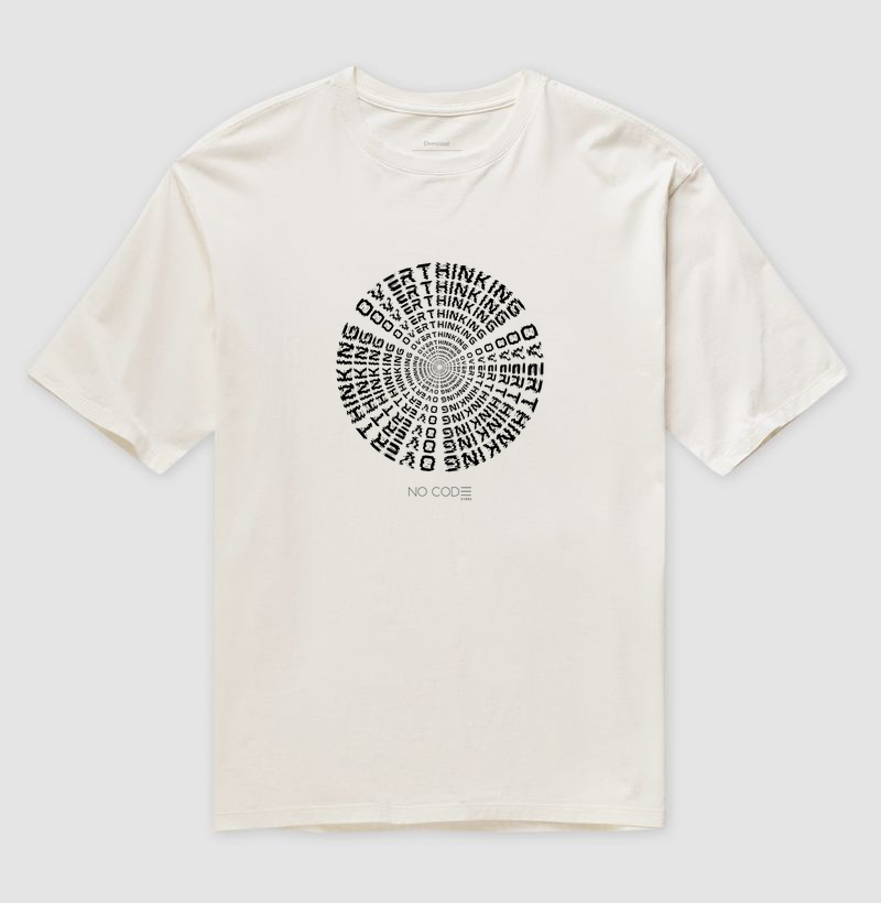 Oversized "Pensando demais"