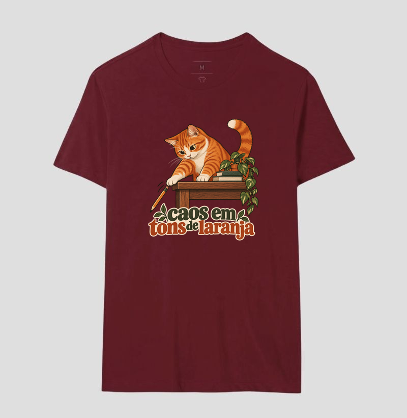 Camiseta Gato Laranja "caos em tons de laranja" | Pelo & Pano - Imagem 18