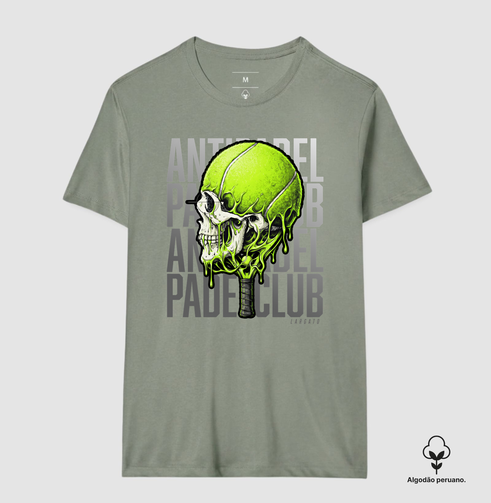 Camiseta Anti-Padel Caveira Prata - Imagem 6