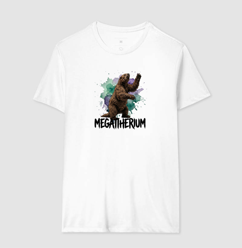  Camiseta Dinossauro Megatherium Algodão Premium Dinoloco  - Imagem 2