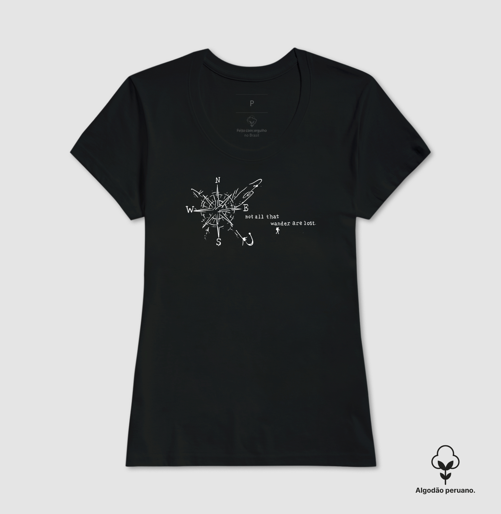 Camiseta Not All That Wander Are Lost | Rosa dos Ventos Aviao | Excursionista - Imagem 8