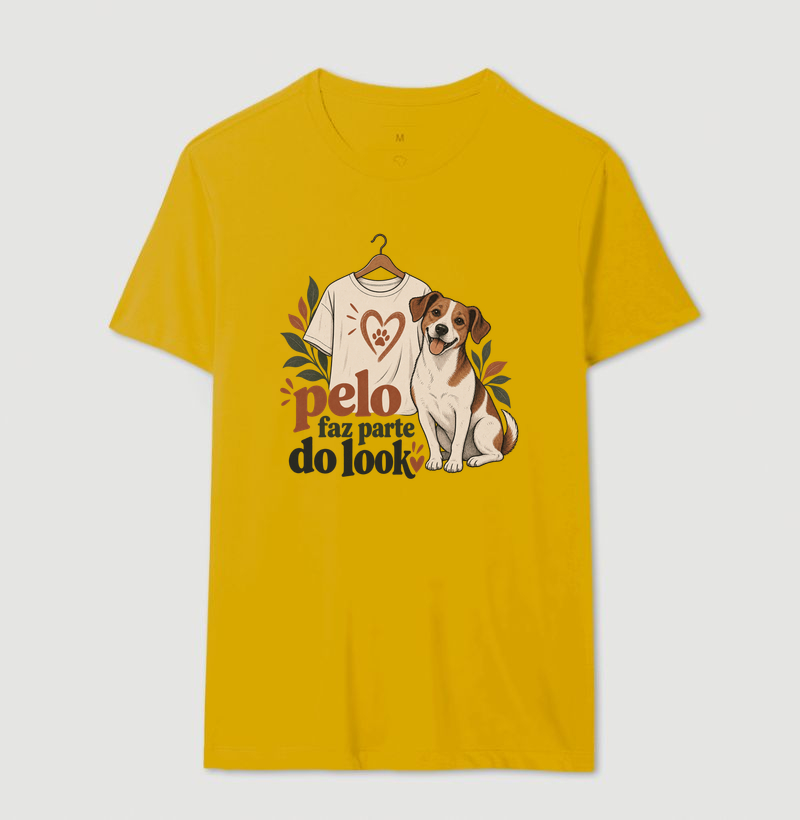 Camiseta Cachorro Humor "pelo faz parte do look" | Pelo & Pano - Imagem 14