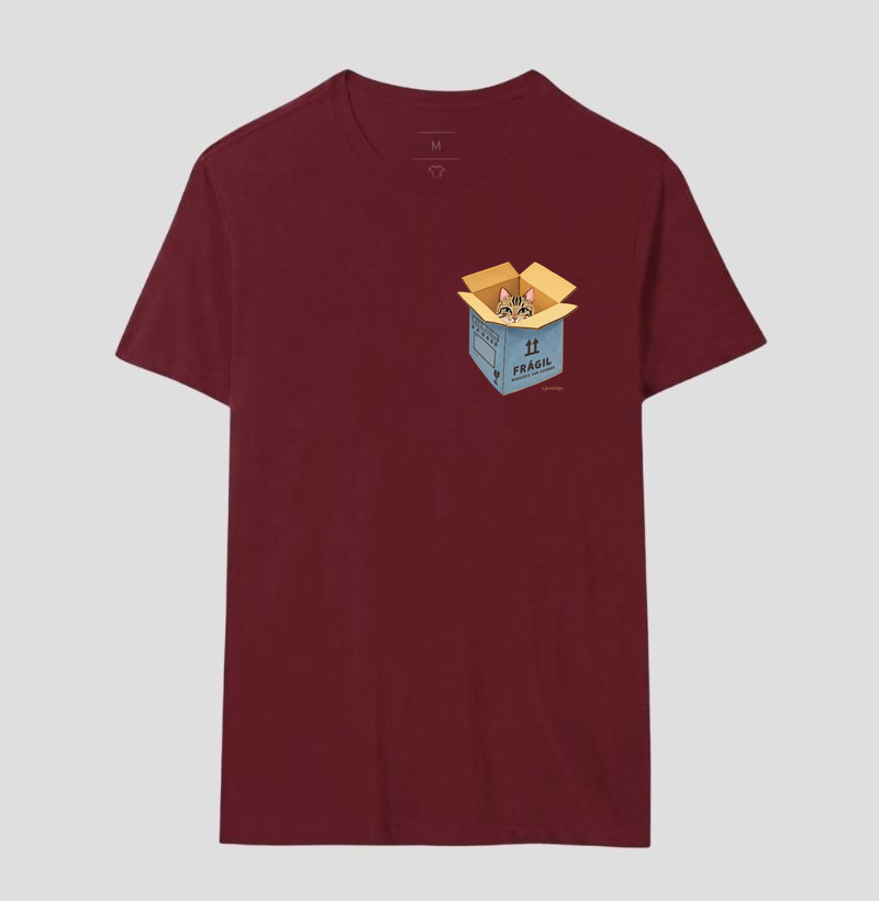 Camiseta Gato Frágil na Caixa - Imagem 18