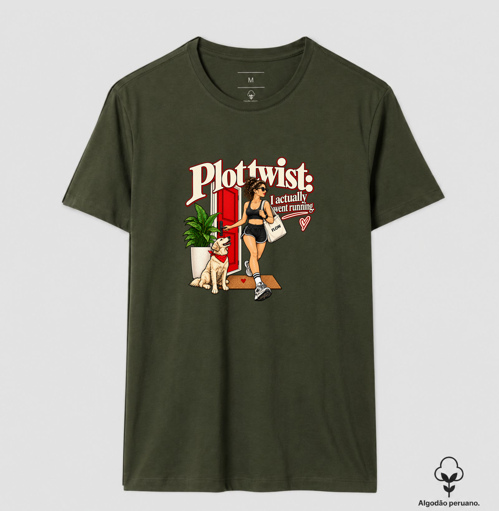 Camiseta Algodão Peruano Corrida - Plot Twist: I Actually Went Running - Imagem 8