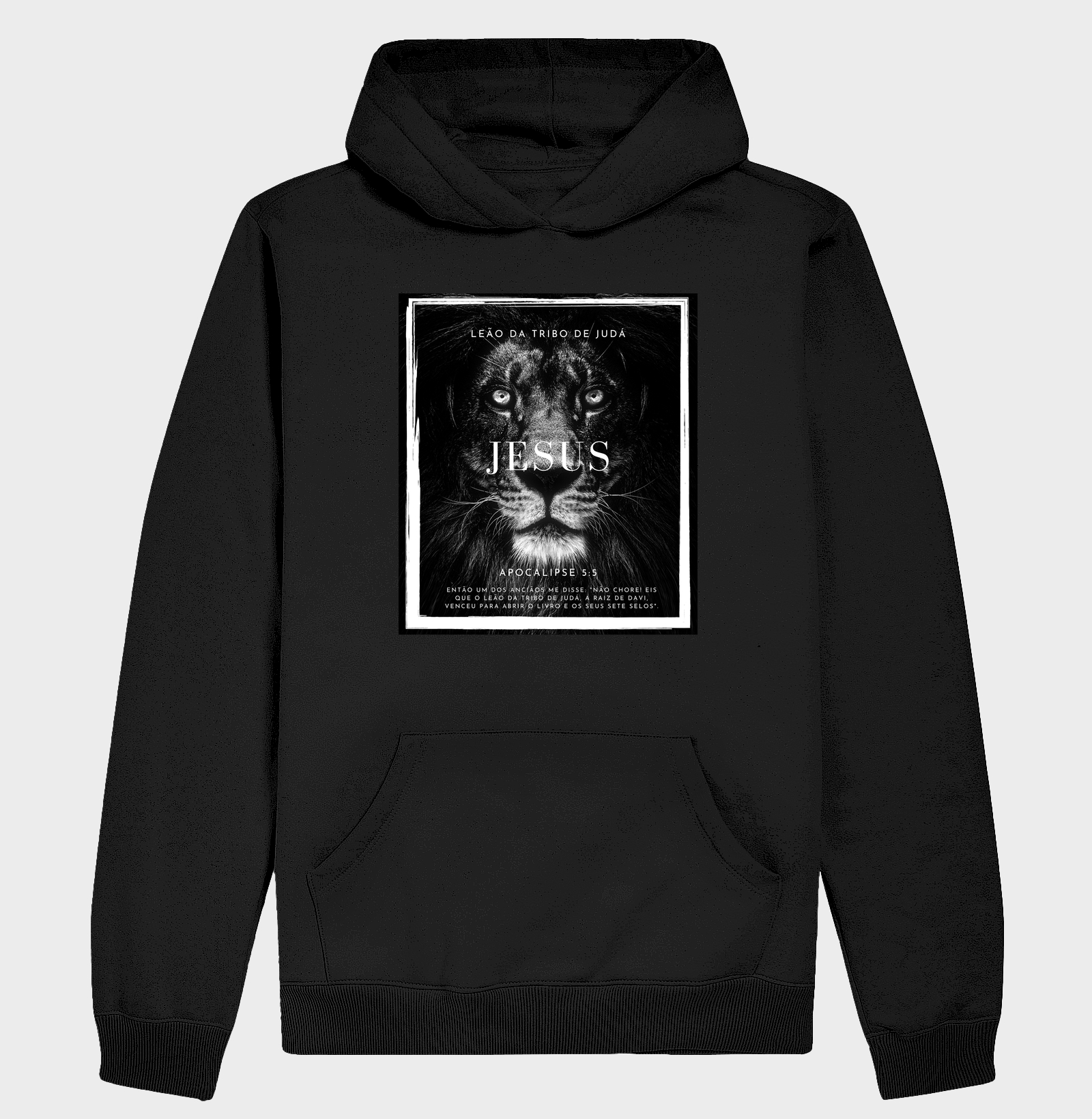 Hoodie Moletom Cristão Leão da Tribo de Judá - Imagem 2