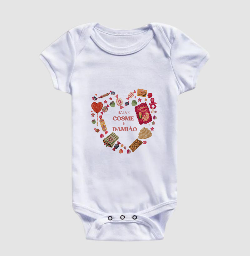 Camiseta Infantil Salve Cosme e Damião - Imagem 3
